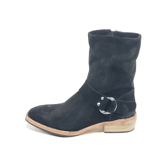 Free People Shoes - Free People Vienna Ankle Boots Harness Black Suede